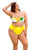 Mapale 67037X Reversible Two Piece Swimsuit Color Yellow-Citrus Print