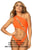 Mapale 67055 Ribbed Monokini Color Bright Orange