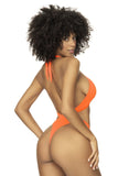 Mapale 67056 Ribbed Monokini Color Bright Orange