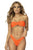 Mapale 67057 Ribbed Bandeau Monokini Color Bright Orange