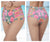 Mapale 6853 Strappy High Waist Swimsuit Bottom Color Blossom Print