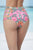 Mapale 6853 Strappy High Waist Swimsuit Bottom Color Blossom Print