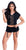 Mapale 7317 Top and Cheeky Bottoms Pajama Set Color Black