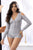 Mapale 7392 Long Sleeve Sleep Romper Color Gray