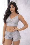 Mapale 7394 Two Piece Pajama Set. Top and Shorts Color Gray