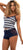 Mapale 7401 Two Piece Pajama Set. Top and Shorts Color Navy-Stripes