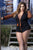 Mapale 7405X Long Sleeve Sleep Romper Color Black-Orange