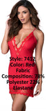 Mapale 7412 Sleep Chemise Color Red