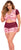 Mapale 7414X Two Piece Pajama Set. Top and Shorts Color Rose-Burgundy