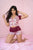 Mapale 7414 Two Piece Pajama Set. Top and Shorts Color Rose-Burgundy