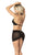 Mapale 7434 Babydoll and Two Piece Set Color Black