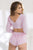 Mapale 7457 Two Piece Pajama Set Long Sleeve Top and Shorts Color Pale Pink