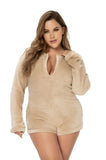 Mapale 7460X Long Sleeve Sleep Romper Color Mocha