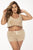Mapale 7461X Two Piece Pajama Set Top and Shorts Color Mocha