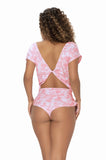 Mapale 7463 Sleep Romper Color Pink Tie Dye