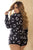 Mapale 7466X Long Sleeve Sleep Romper Color Black Print