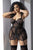 Mapale 7488X Babydoll with Matching G-String Color Black