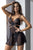 Mapale 7489 Two-in-One Babydoll and Two Piece Set Color Black