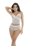 Mapale 7512 Two Piece Pajama Set Top and Shorts Color Gray
