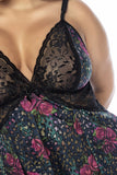 Mapale 7526X Sleep Chemise Color Floral Print