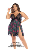 Mapale 7526X Sleep Chemise Color Floral Print