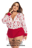 Mapale 7530X Long Sleeve Sleep Romper Color Holiday Print