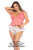 Mapale 7535X Two Piece Pajama Set Top and Shorts Color Coral-Love Print