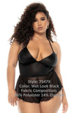 Mapale 7547X Pearl Babydoll Plus Color Wet Look Black