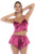 Mapale 7581 Two Piece Pajama Set Color Sparkling Fuchsia