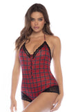 Mapale 7590 Sleep Romper Color Red Plaid