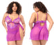 Mapale 7614X Babydoll with matching Panty Color Azalea