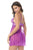 Mapale 7614 Babydoll with matching Panty Color Azalea