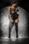 Mapale 7616 Long Gown with matching Panty Garter Belt Color Black