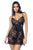 Mapale 7617 Babydoll with matching Panty Color Black
