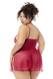Mapale 7620X Babydoll with matching Panty Color Red