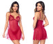 Mapale 7620 Babydoll with matching Panty Color Red