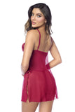 Mapale 7620 Babydoll with matching Panty Color Red