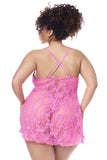 Mapale 7623X Babydoll with matching Panty Color Pink