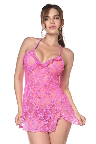 Mapale 7623 Babydoll with matching Panty Color Pink