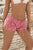 Mapale 7925 Texture Beach Shorts Cover Up Color Pink Print