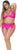 Mapale 8221X Three Piece Garter Set Color Hot Pink