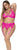 Mapale 8221X Three Piece Garter Set Color Hot Pink