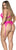 Mapale 8221X Three Piece Garter Set Color Hot Pink