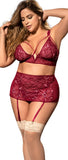 Mapale 8649X Three Piece Set Color Burgundy