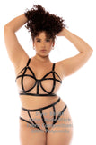 Mapale 8849X Havana Two Piece Set Plus Color Nude-Black