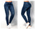 Mapale D1912 Butt Lifting Jeans with Body Shaper (Shaper has two hook Adjustments) Color Blue