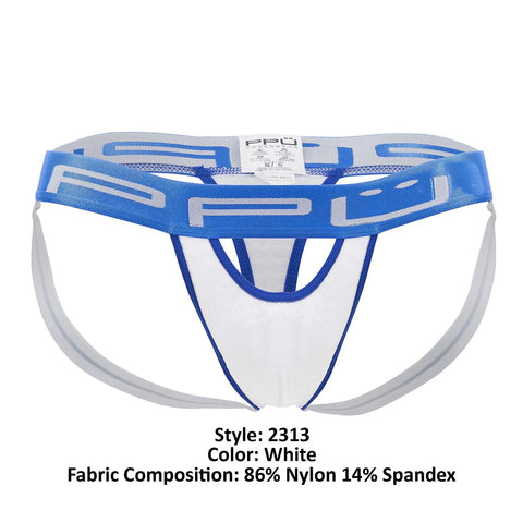 PPU 2313 Peek-a-boo Jockstrap Color White