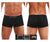 Papi 626183-962 Cool2 2PK Solid-Print Brazilian Trunks Color Black-Gray