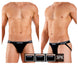 Papi 705910-001 3PK 1X1 Rib Jockstrap Color Black