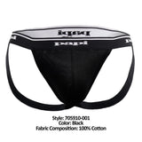 Papi 705910-001 3PK 1X1 Rib Jockstrap Color Black